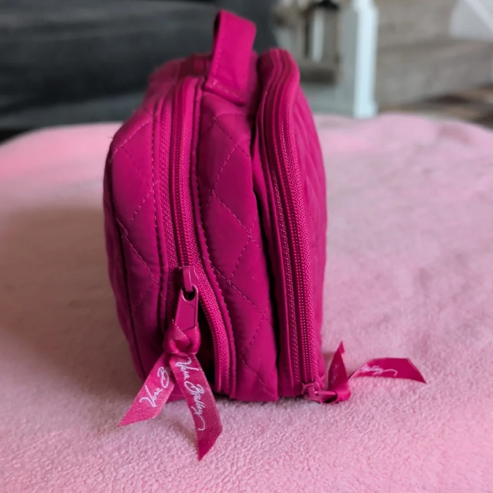 Vera Bradley Quilted Cosmetic Case in Vivid Pink